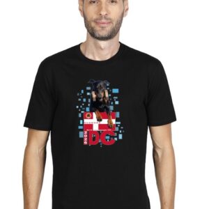 Organic T-Shirt - Black With Red Logo