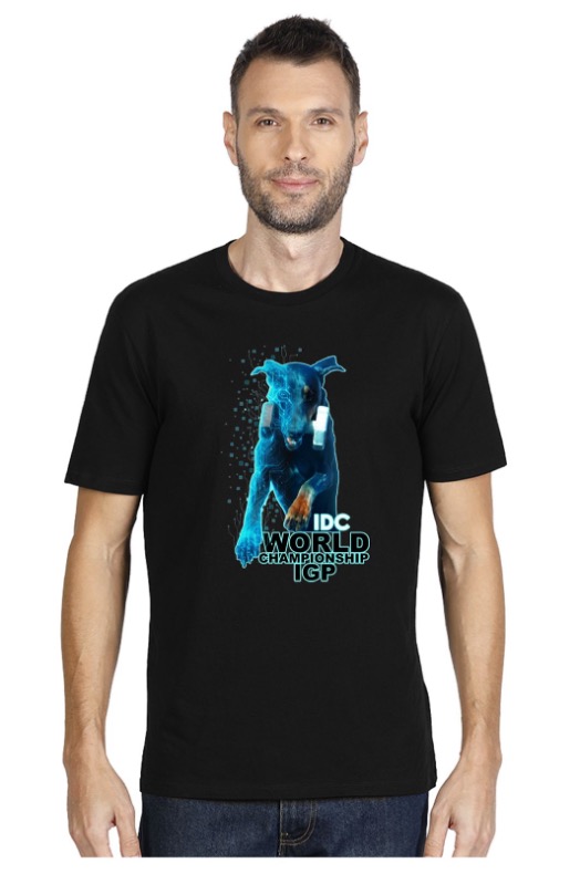 Organic T-Shirt – Black With Blue Logo